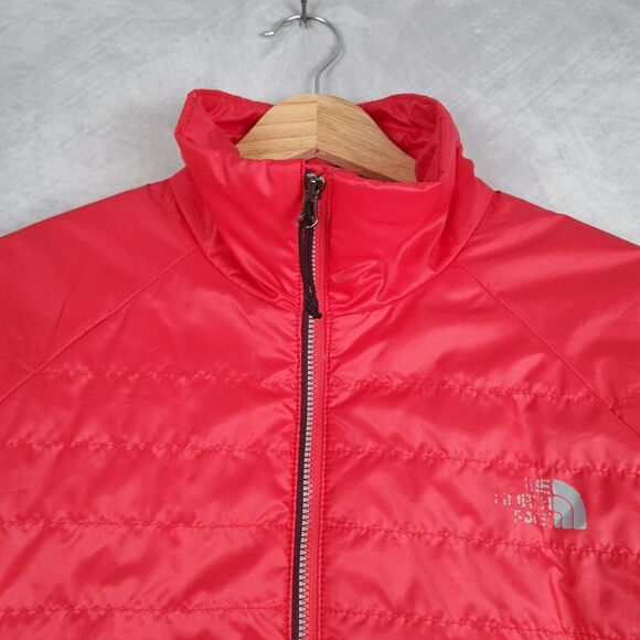 The North Face Jacket Womens Medium Red Blaze Lightweight Quilted Packable - Picture 2 of 16